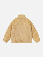Floral Embroidered Sherpa Coat